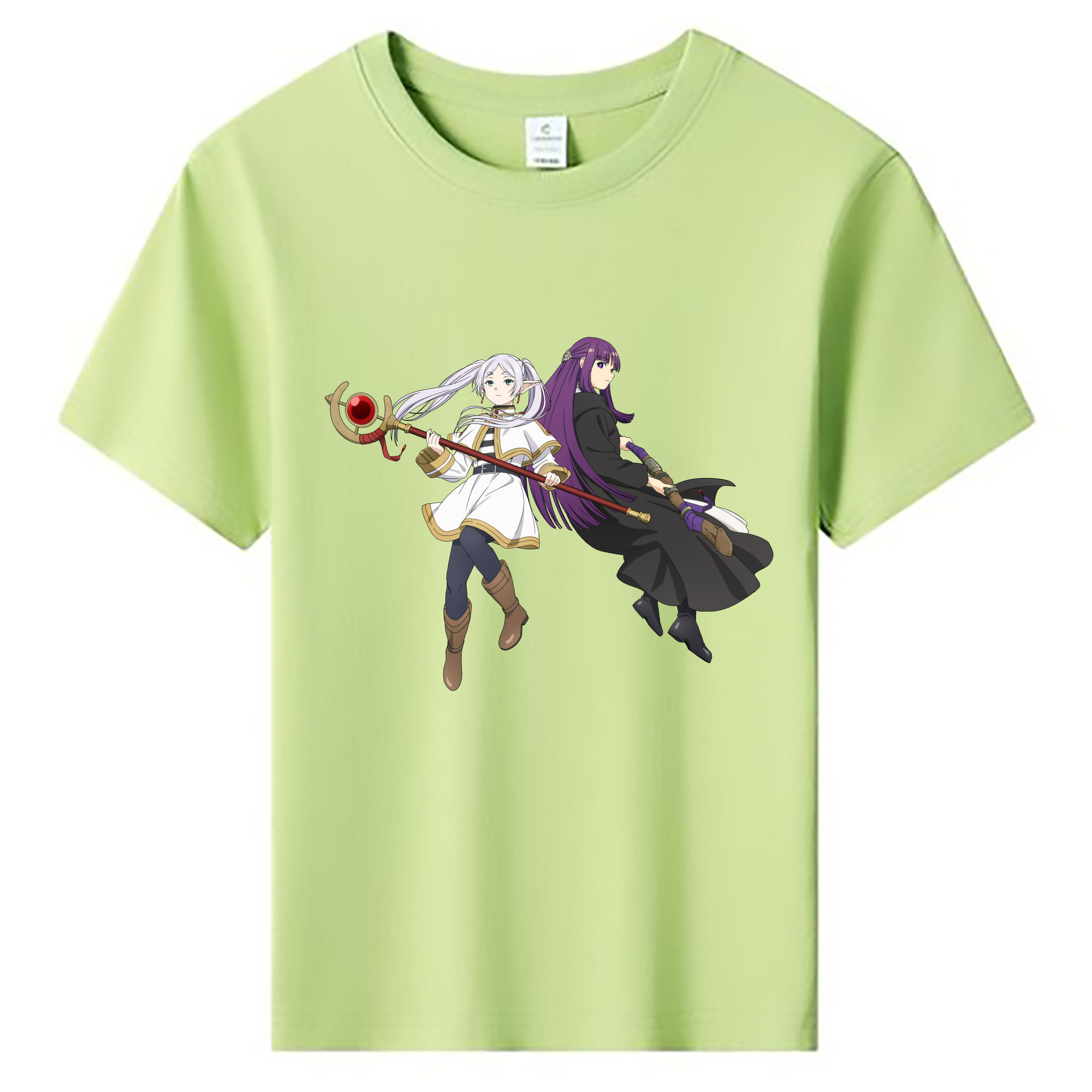 （画像用） 葬送のフリーレン Frieren 綿100％キッズTシャツ（フロントプリント）